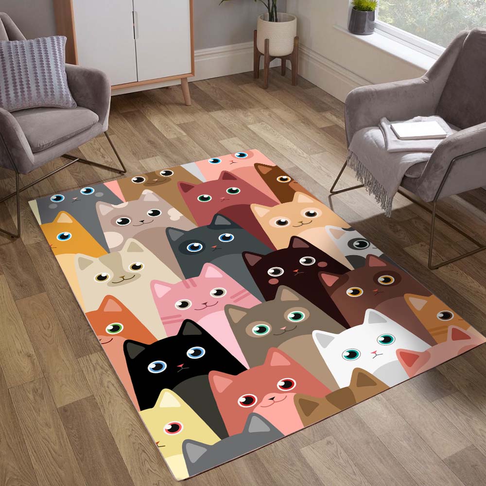 All Cats Cute Carpet Area Rug