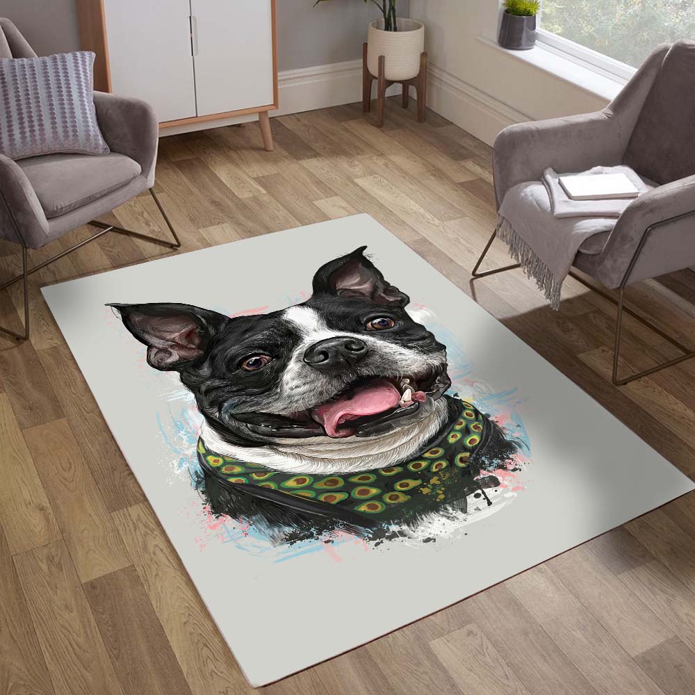 Boston Terrier Dog 2 Carpet Area Rug